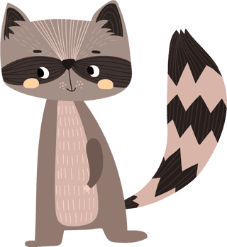 アライグマのイラスト